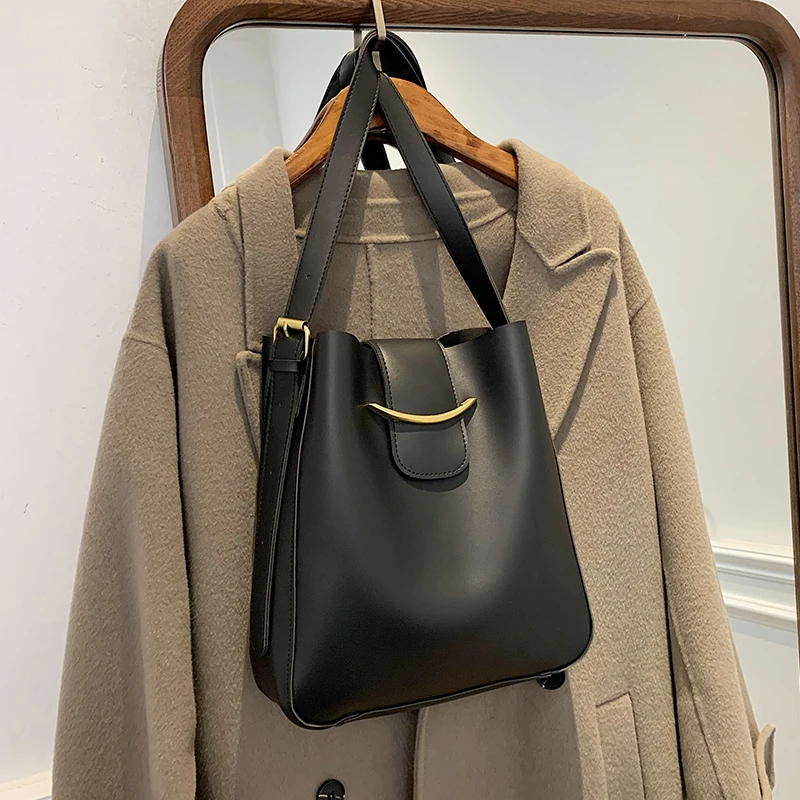 

Женская вместительная сумка-мешок из искусственной кожи на одно плечо, новинка 2021, сумка-мессенджер, дизайнерские сумки