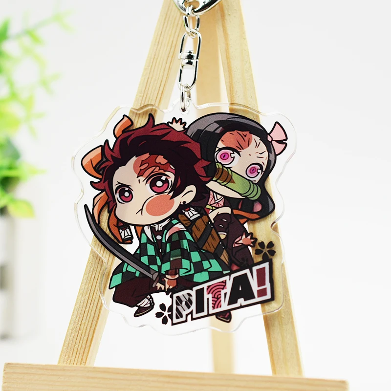 Брелок для ключей из японского аниме рассекающий демонов акриловый аксессуар
