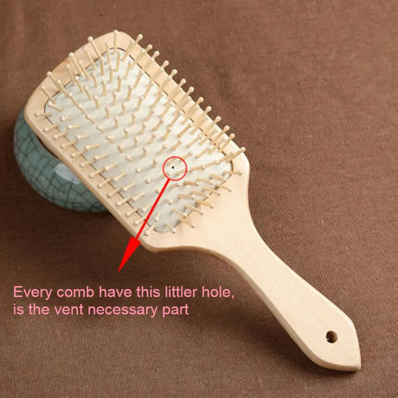 

1PC Wood Comb Professional Healthy Paddle Cushion Hair Loss Massage Brush Hairbrush Comb Scalp Hair Care Healthy bamboo comb