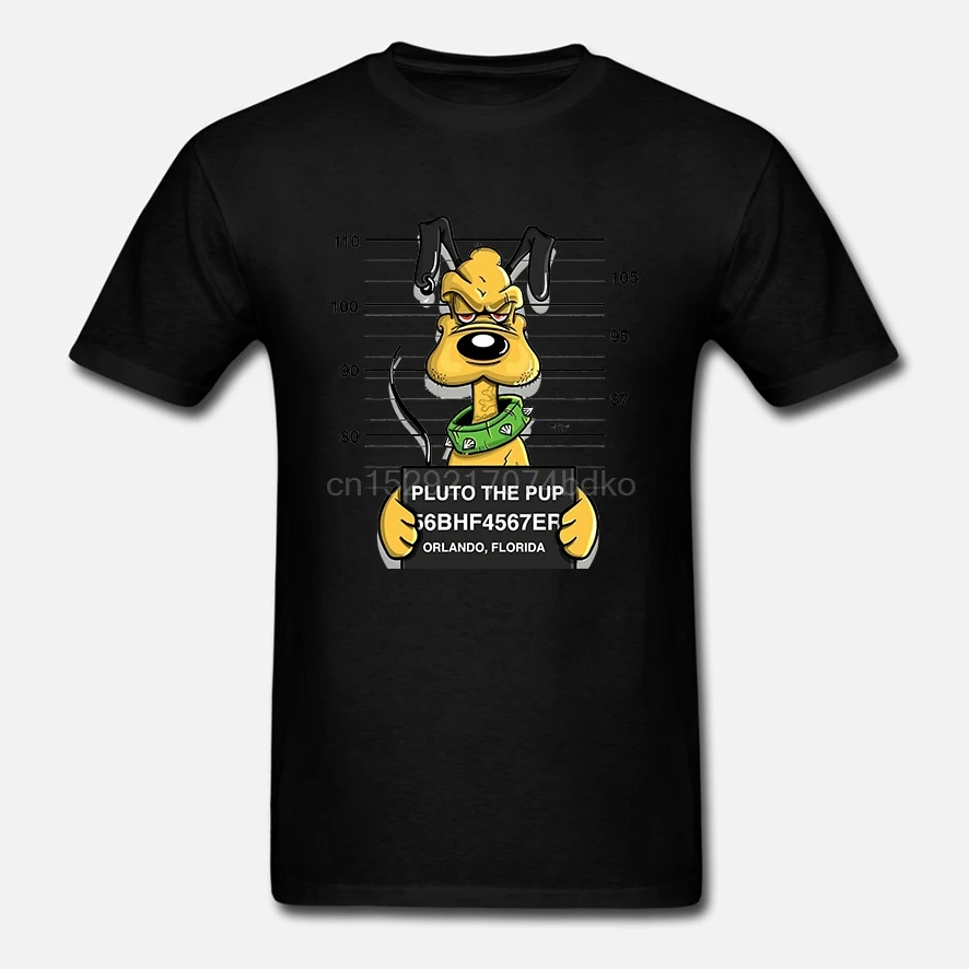 PLUTO MUG SHOT THE PUP CUSTOM Мужская футболка белая | одежда