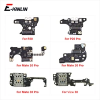 microphone mic module board sim sd card reader holder flex cable replacement parts for huawei view 30 p30 p20 mate 30 10 20 pro