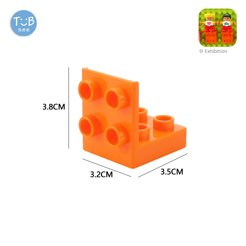 Corner Large Big Building Blocks Wall Accessory Transparent 2x2 Grape Apple Brick Fruit Educational Toy Parts City Children Gift | Игрушки и