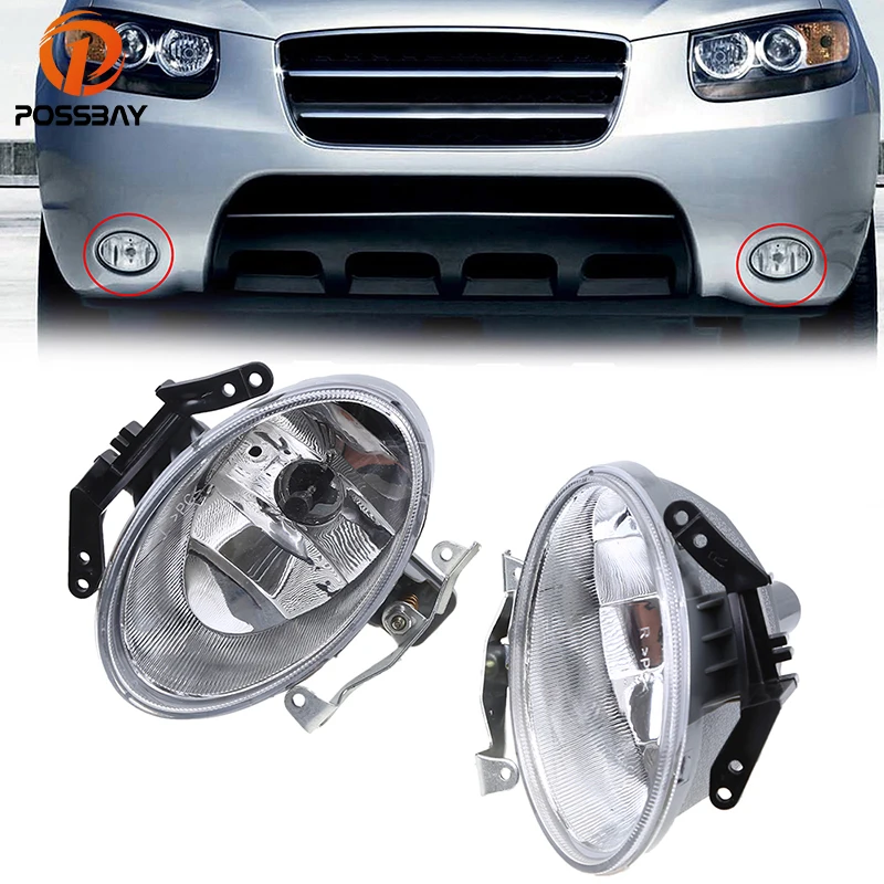 Автомобильный Стайлинг POSSBAY желтые передние противотуманные фары для Hyundai Santa Fe