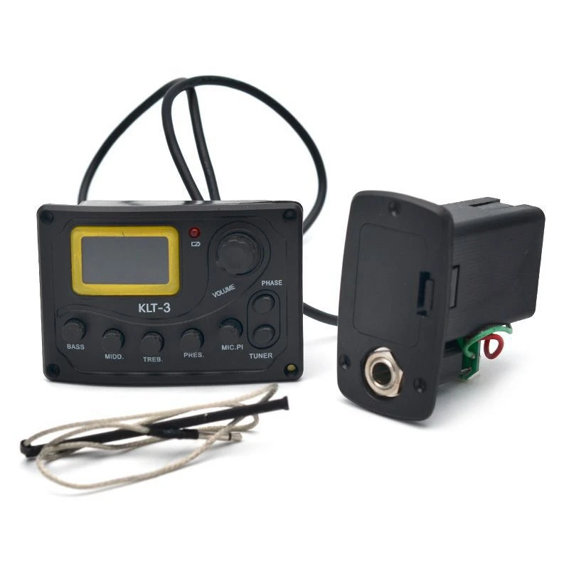 KLT 3 4 полосным гитары предусилитель пьезо пикап эквалайзер с цифровой Procedding