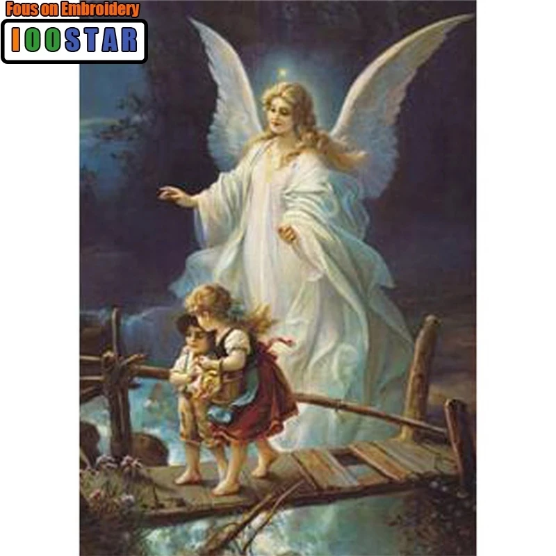 Алмазный Картины ангелы хранители Бриллиантовая вышивка Фэнтези Арт крестом