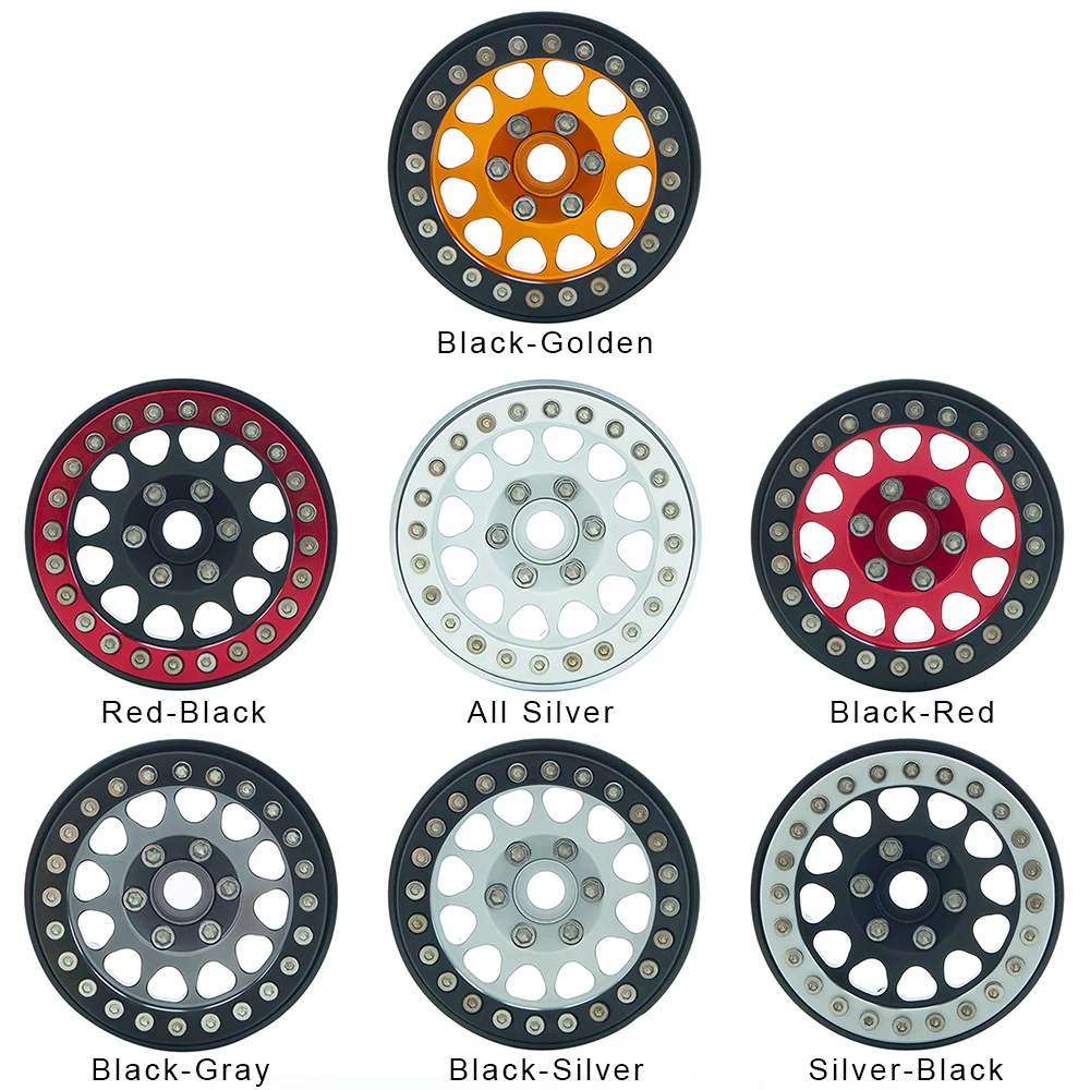 1PCS/4PCS Anodized Metal 1.9 Beadlock Wheel Hub for 1/10 RC Crawler Axial SCX10 Capra Wraith Traxxas TRX4 TRX6 YK4102 Tamiya MST | Игрушки и