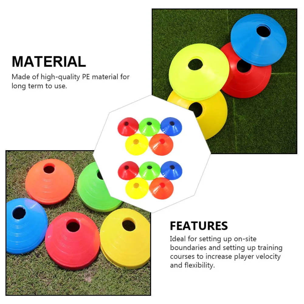 

10 Pcs Football Training Maker Dish Plate Football Marker Football Training Tray