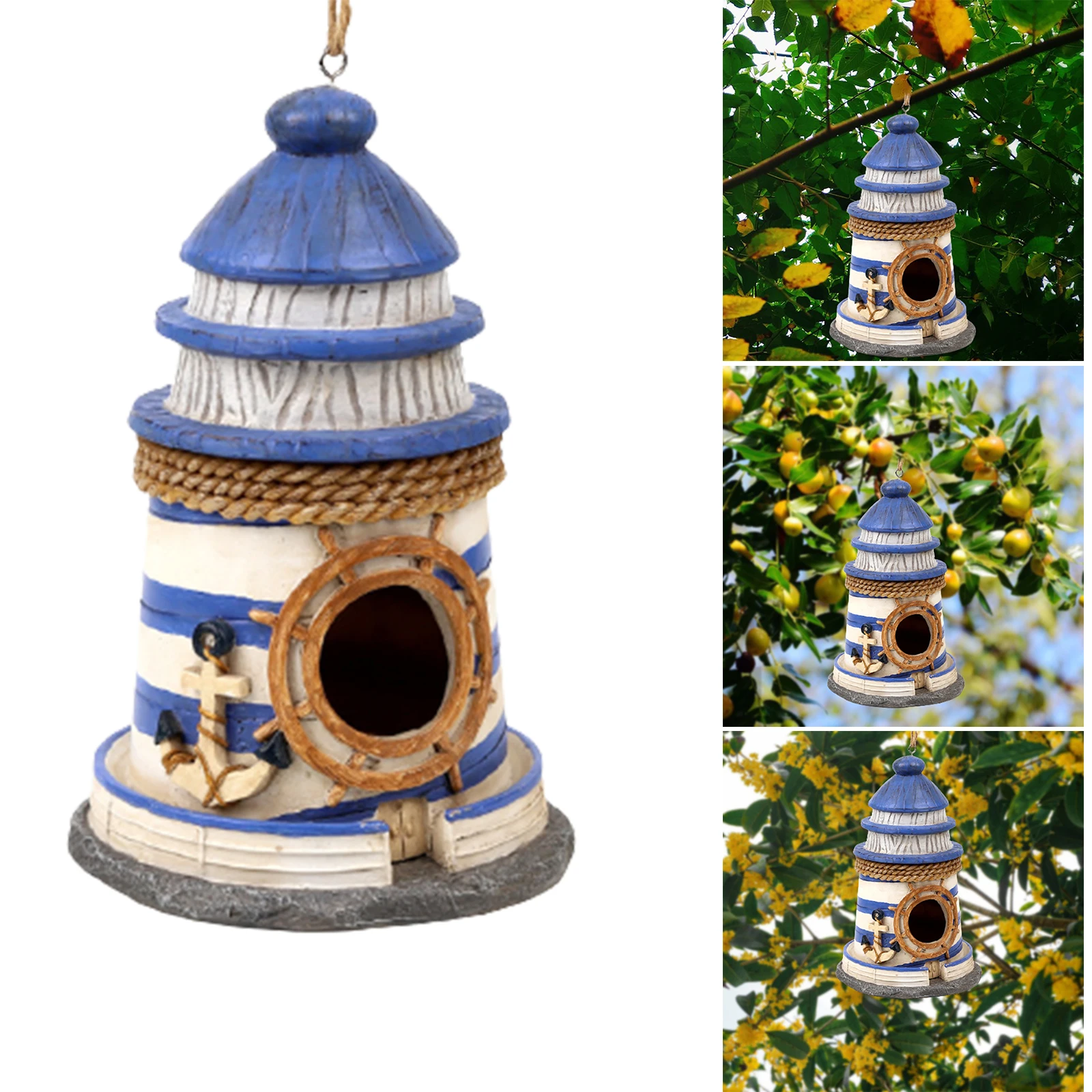 

Полимерный подвесной домик для птиц, декоративная сеть для сада, деревни, укрытие для хамминга, дом, Кондо, дерево, клетки, рабочая сетка, игр...