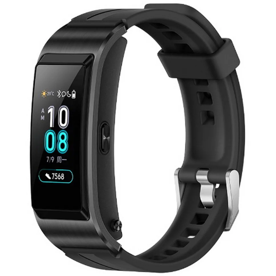 Черный Huawei talkband B5Fitness Tracke Smart Band светодиодный экран вызова громкой связи Поддержка гарнитуры функция-Черная спортивная версия - Цвет: Черный