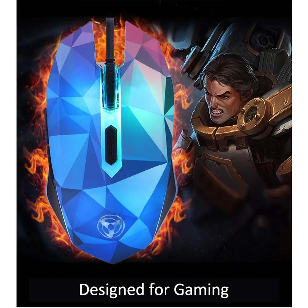 Алмазный версия Иллюзия MODAO 3200 Точек на дюйм проводной Мышь с 7 круговой