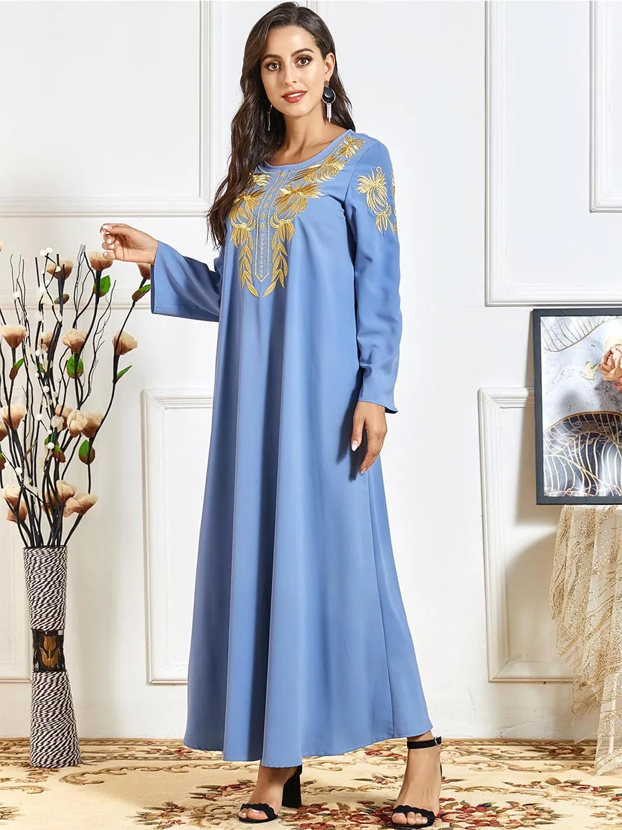

Eid Turkey Islamic Muslim Abaya Dress Women A-line Maxi Hijab Jilbab Vestidos Moroccan Kaftan Robe Arab Elbise Ropa Musulman