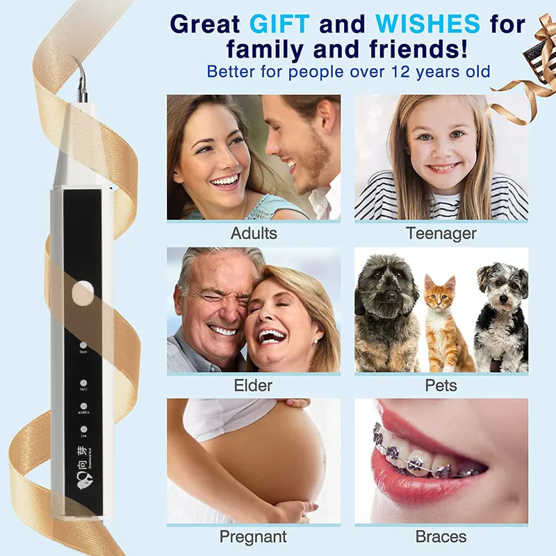 Электрический звуковой зубной скалер для отбеливания зубов с HD-камерой