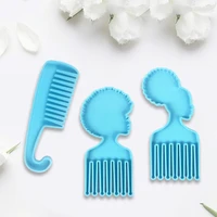 african men women heads shaped combs epoxy resin mold silicone mould diy crafts casting tool
