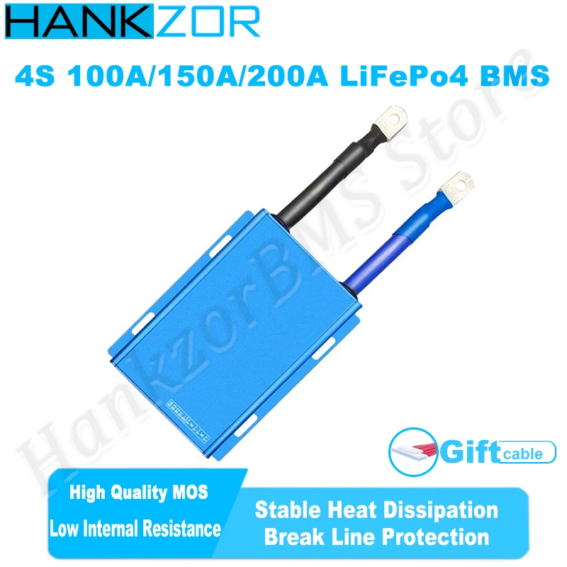 

Hankzor 4S 3,2 V Lifepo4 150A 200A Bms с Ntc для хранения солнечной энергии электрических транспортных средств, электрических Трехколесных велосипедов Батар...