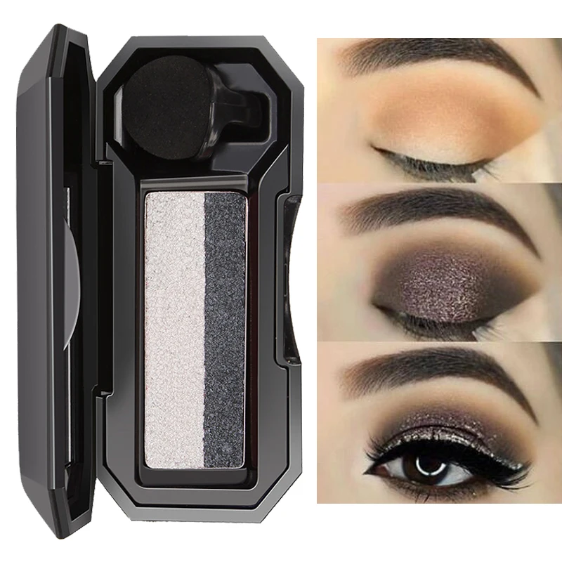 Палитра двухцветных теней для век 6 цветов водостойкие стойкие градиентные