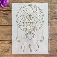 a4 29 21cm owl mandala diy stencils wall painting scrapbook coloring embossing album decorative paper card template