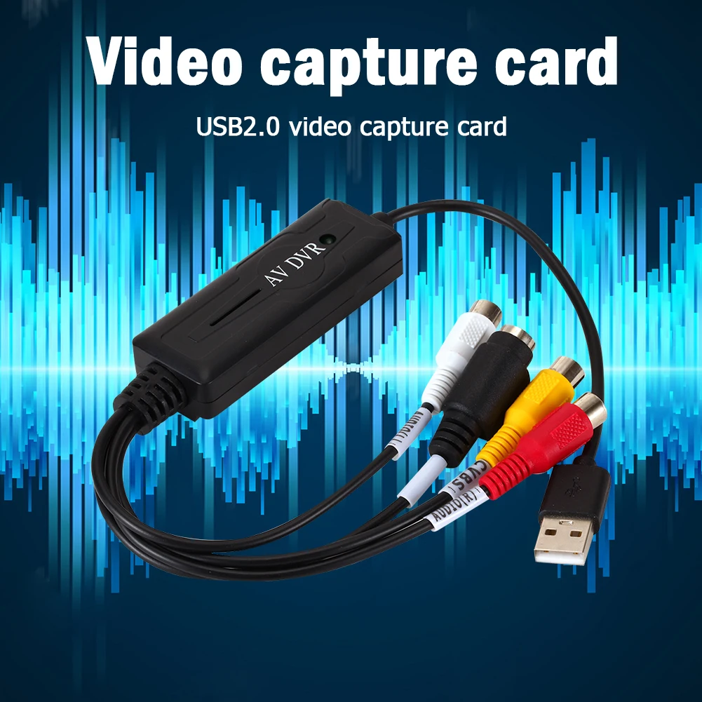 

Устройство для захвата видеосигнала, совместимое с USB 2,0, Карта видеозахвата, портативный Преобразователь RCA для DV/Hi8/VHS TV DVD