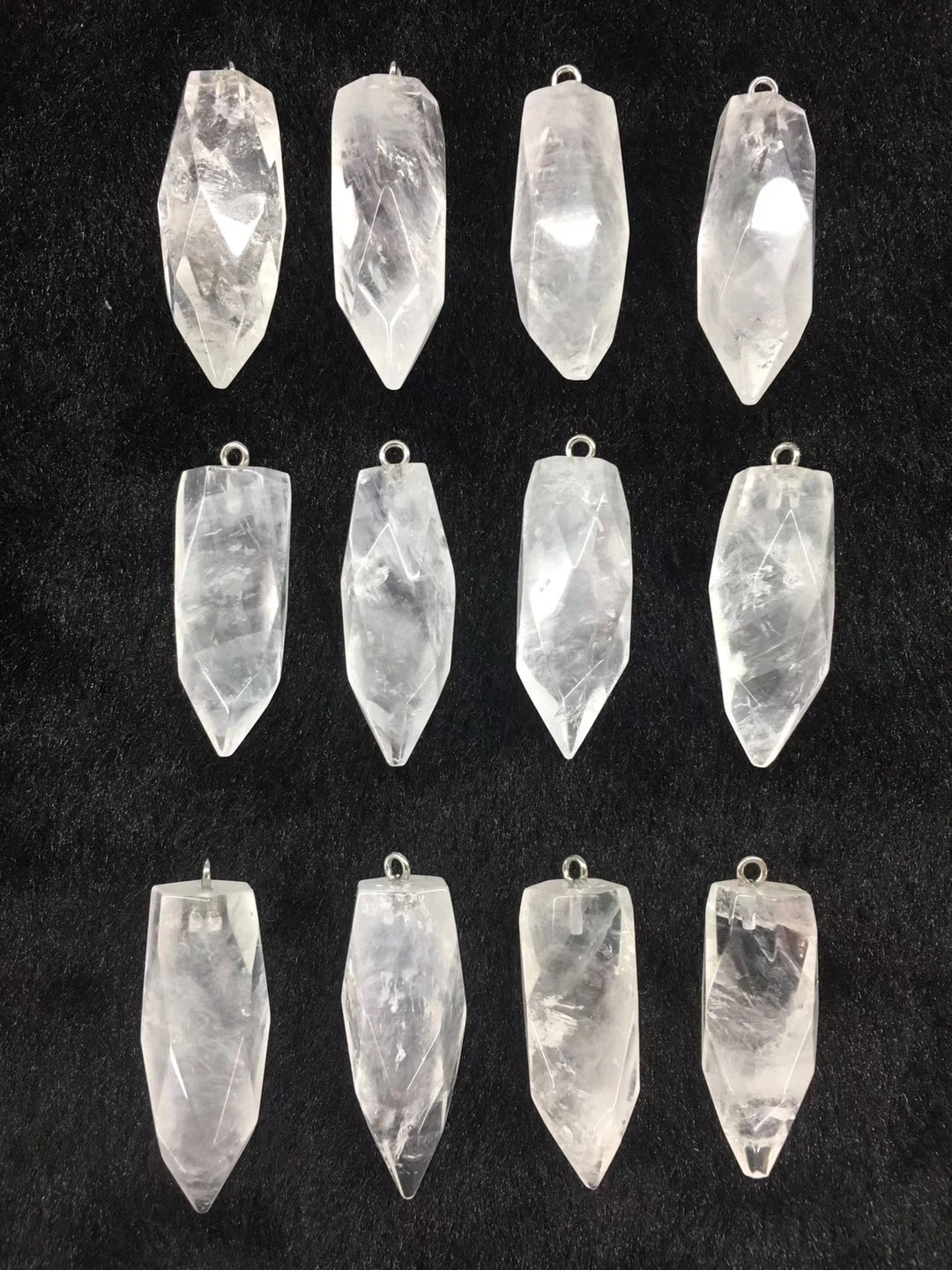 

Wholesale 5Pcs Multi Natural Stone Pendant Healing Point Chakra Stone Penant,Rock Quartz,Sodalite,Pink Quartz Pendant