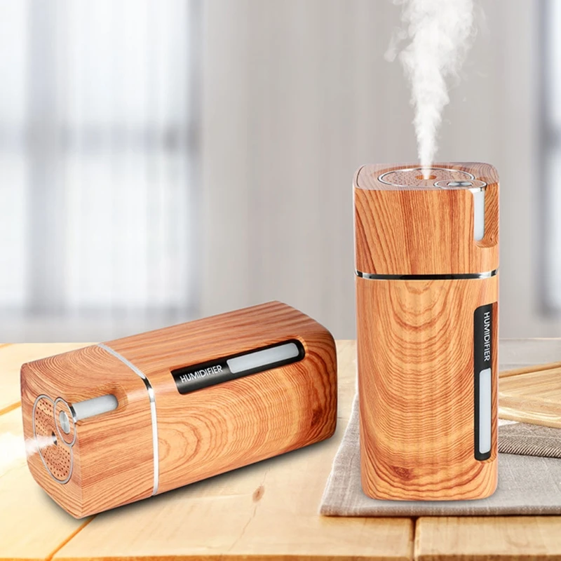 

Mini Portable Wood Grain Air Humidifier USB Cool Mist Maker Aroma Diffuser A0NC