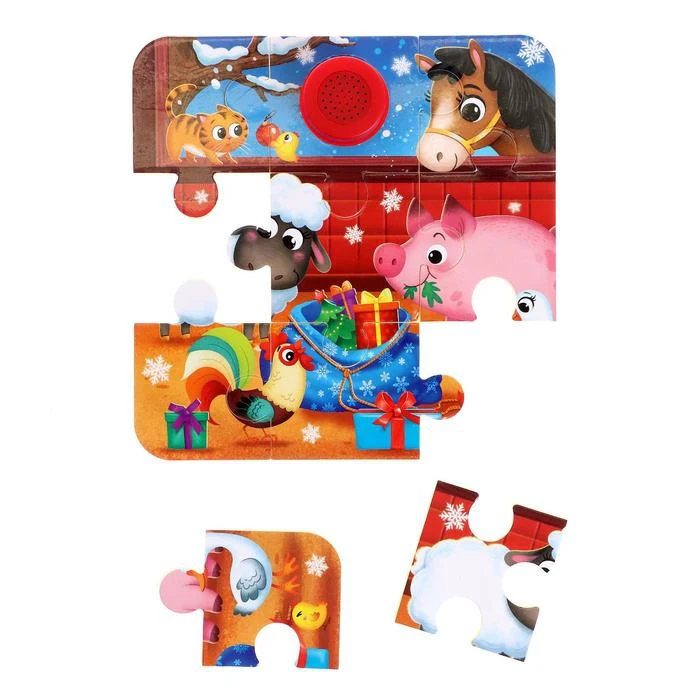 Мягкий пазл с музыкальным чипом Новогодние чудеса |