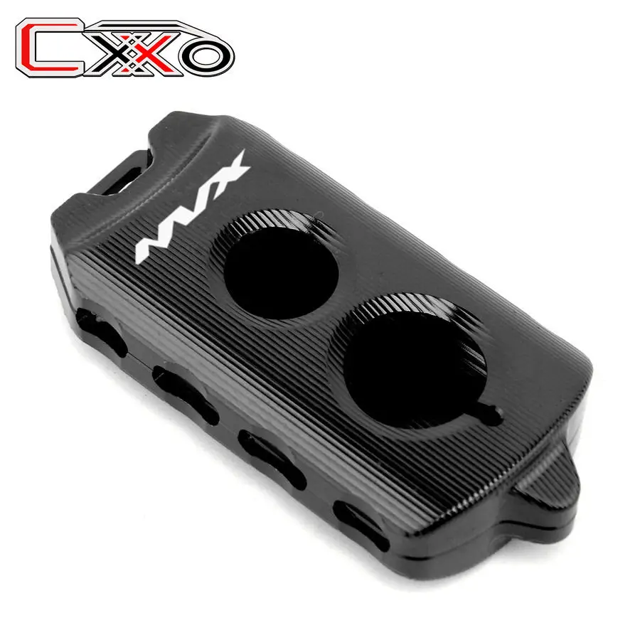 NVX logo Black Мотоциклетный алюминиевый чехол для ключей для YAMAHA X-MAX 125 250 400 XMAX 300 17-19 держатель для ключей протектор QBIX AEROX 155 NVX 125 155 - Цвет: NVX logo Black