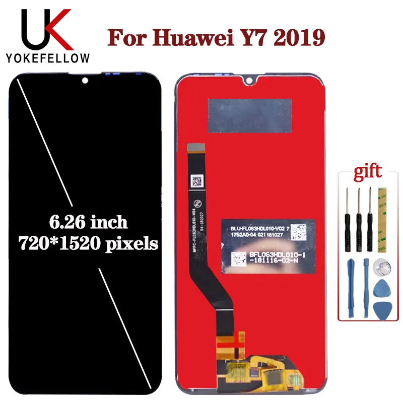Дисплей для Huawei Y7 2019 ЖК дисплей и сенсорный экран дигитайзер Замена
