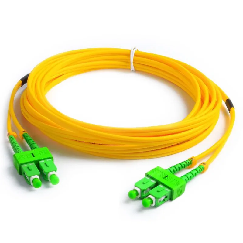 10 Pcs Fiber Optic Patch Cable SC/APC-SC/APC SM OS2 Duplex 3.0mm LSZH Fiber Optic Patch cords Jumper Cable