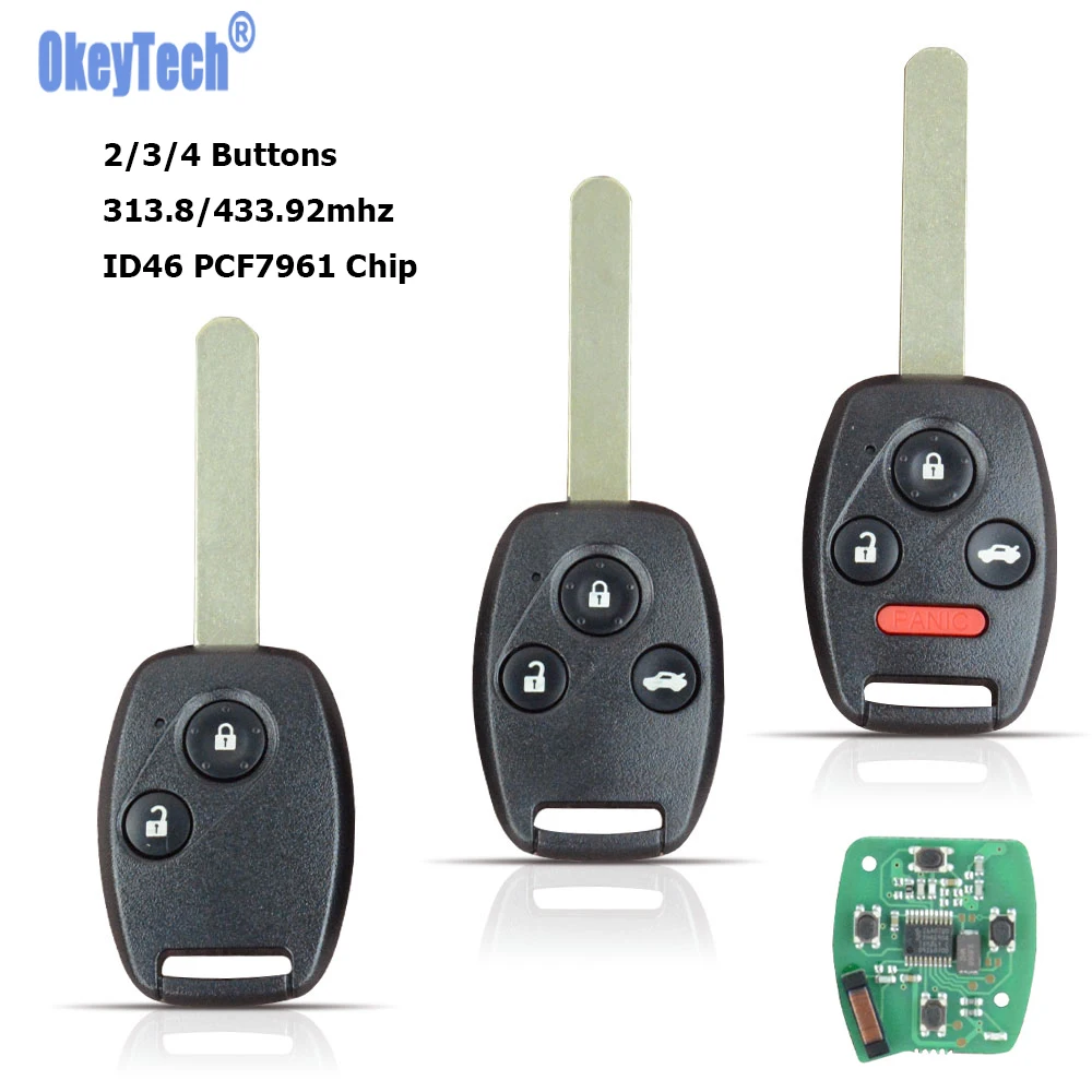 OkeyTech раскладной дистанционный Автомобильный ключ 314/433 МГц ID46 7961 чип для Honda CR V CRV