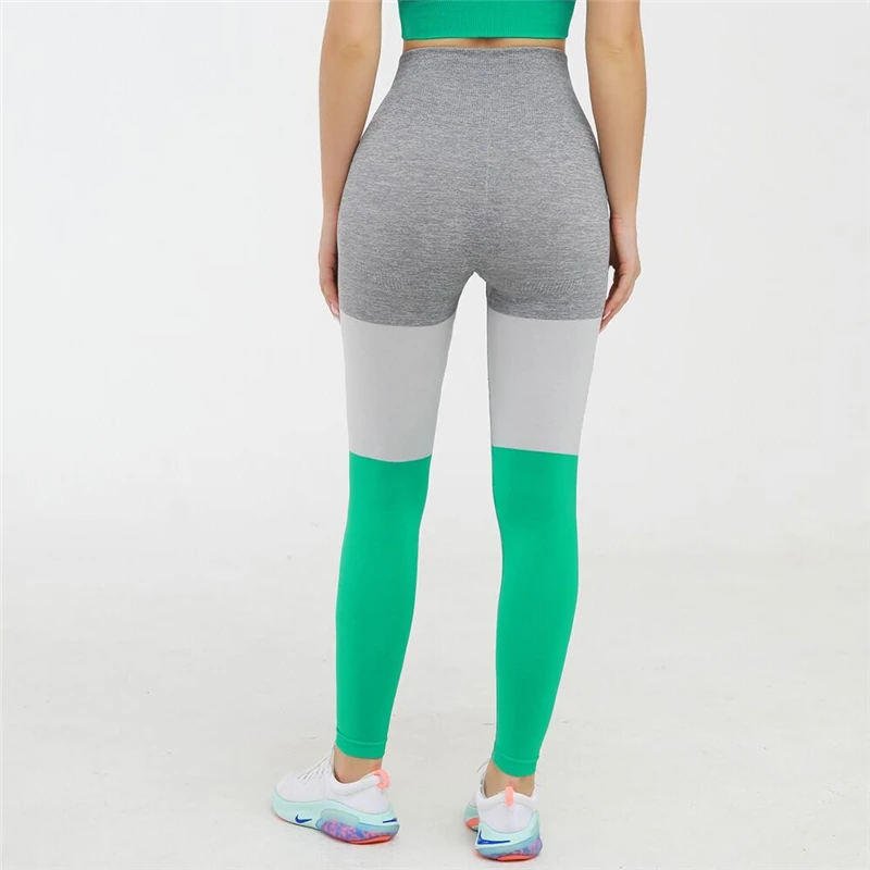 Seamless Knitting Moisture Absorption Perspire Gym Sport Workout Running Yoga Pants Woman High Elastic Fitness Leggings | Спорт и