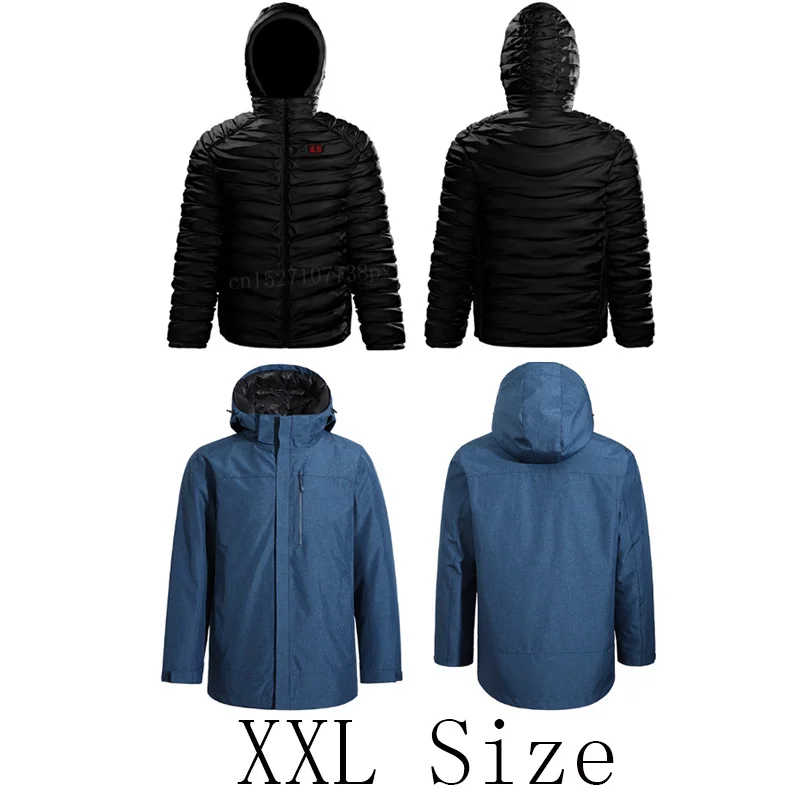 Blue XXL Умный пуховик для Xiaomi Youpin Cottonsmith с мультизональным нагревом «Три в одном», выдерживает 120 градусов ниже нуля - Цвет: Blue XXL