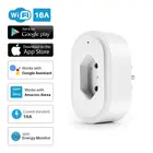 Умная розетка, Wi-Fi, Бразильская интеллектуальная розетка с монитором энергии, дистанционное управление через приложение Tuya, работает с Alexa, Google Home