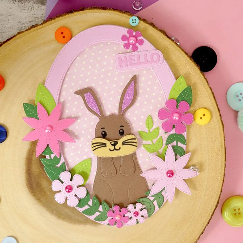 

Panalisacraft Easter Bunny Cutting Dies Stencils for DIY Scrapbooking/album Decorative Embossing DIY Paper Cards