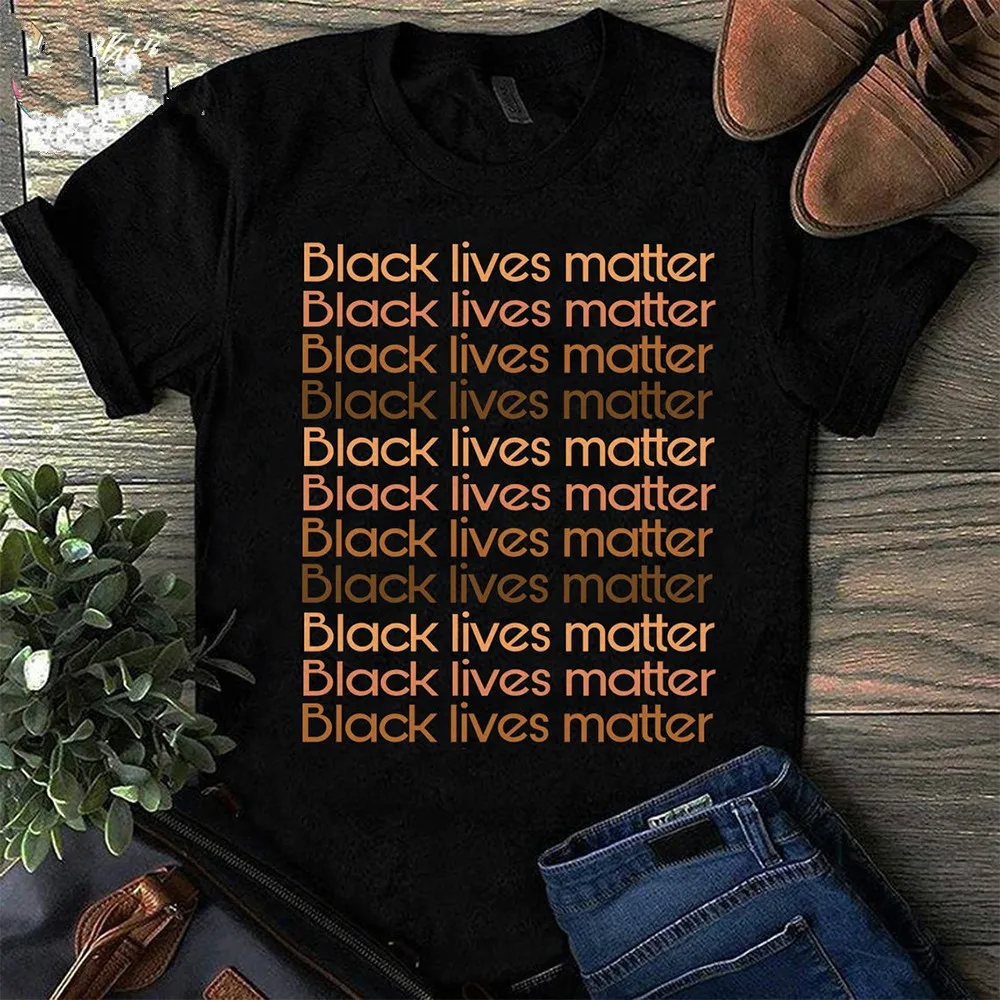 

Black Lives Matter Slogan Shirt Summer Short Sleeve Cotton Free and Equal Tees Tumblr Fashoin History Melanin Unisex T shirts