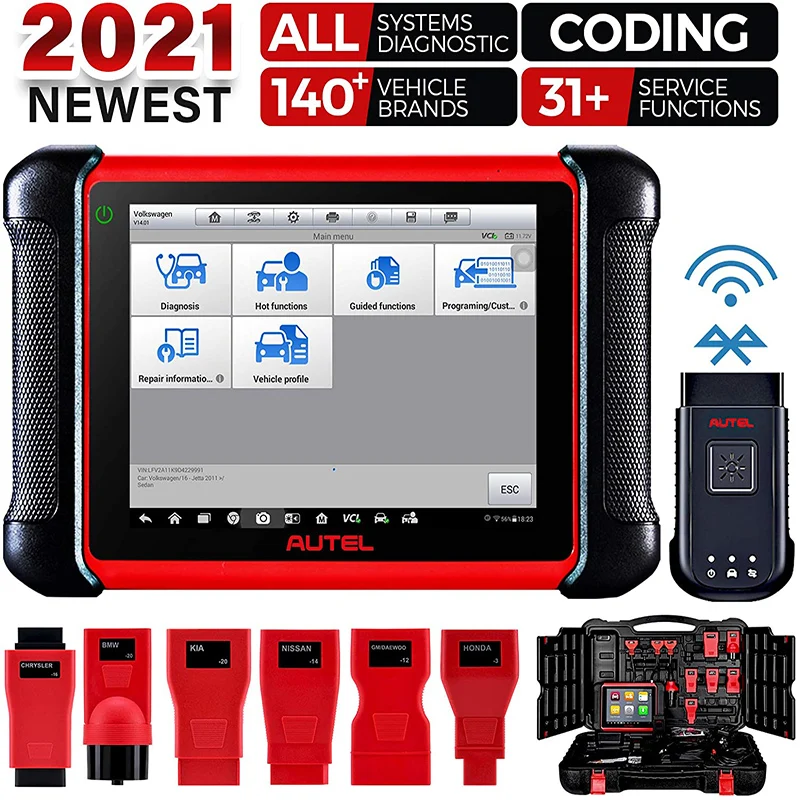 Autel MaxiCOM MK906BT OBD2 сканер Bluetooth совместимый автомобильный диагностический
