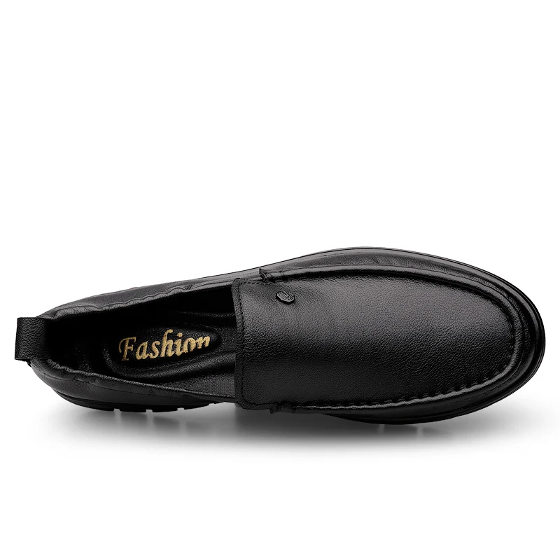 Лоферы мужские из натуральной кожи Осенние повседневные без шнуровки зимние