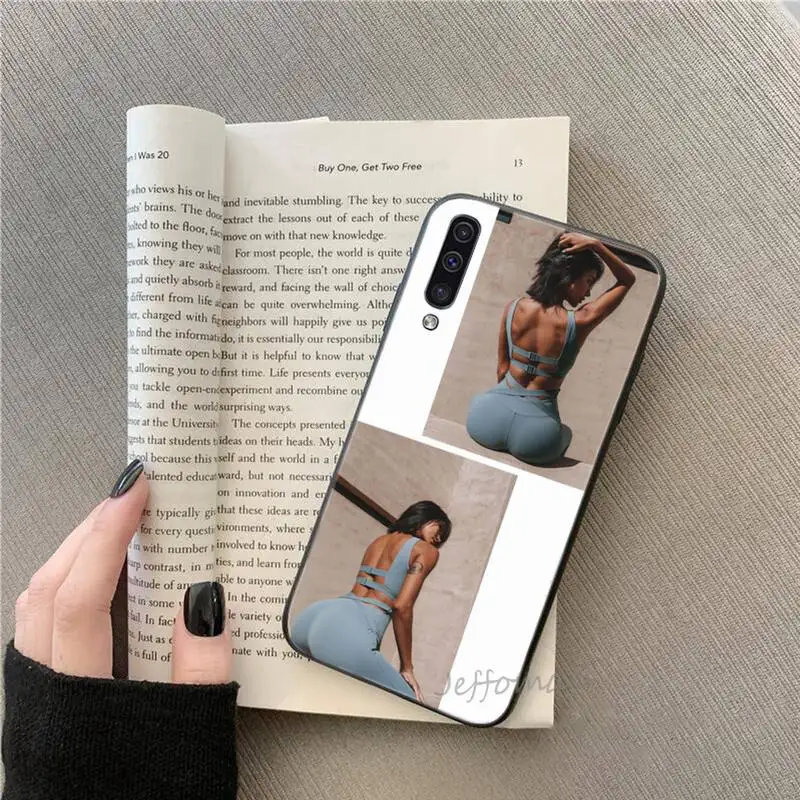 

Beauty yoga sexy sport fitness Phone Case For Samsung galaxy S note 7 8 9 10 20 fe edge A 6 10 20 30 50 51 70 lite plus Soft