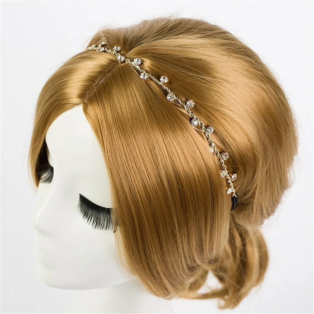 

1pcs Crystal Rhinestones Head Bands Simple Bridal Wedding Jewelry Hair Bands Headdress Women Girls Temperament Hair Accessories