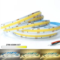 cob cct led strip 12v 24v 608leds high density flexible fob tape lights ra90 warm white cool white linear dimmable led band