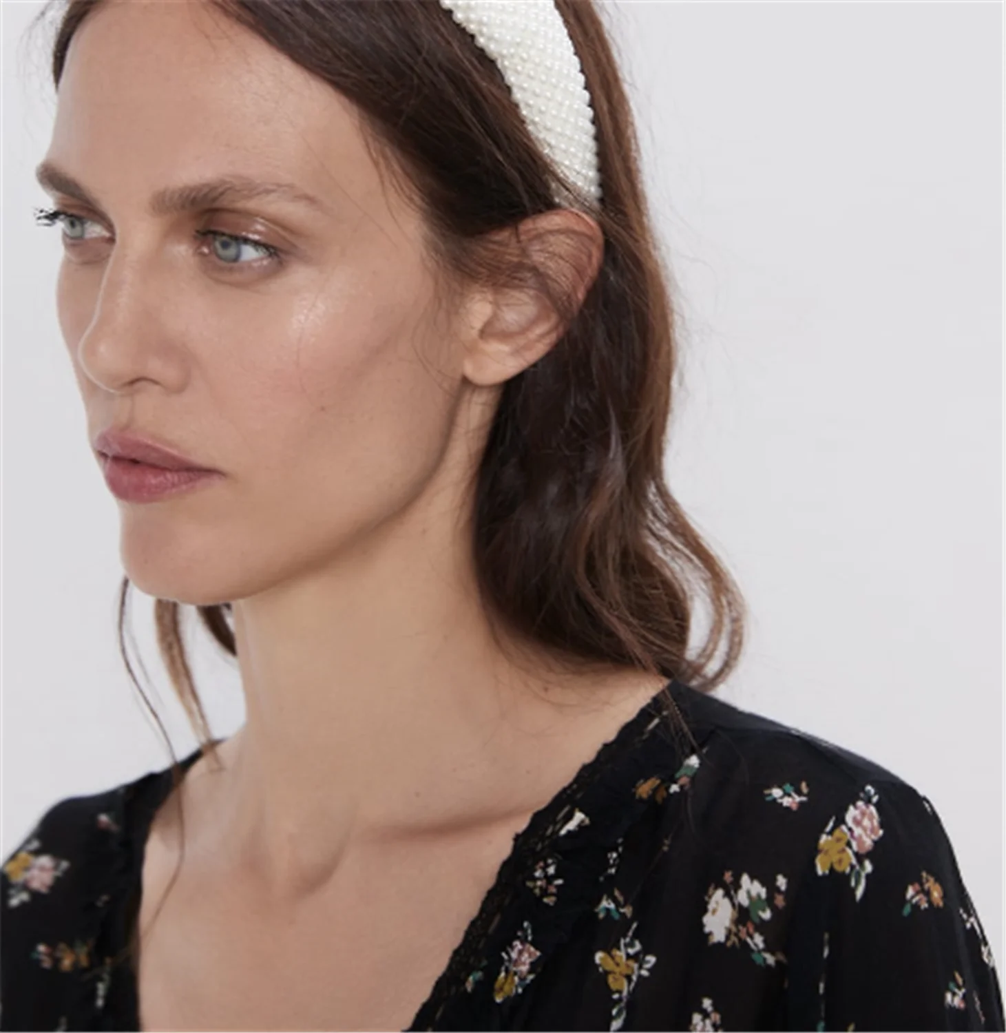 Женское платье с цветочным принтом ZA осеннее средней длины в стиле бохо v