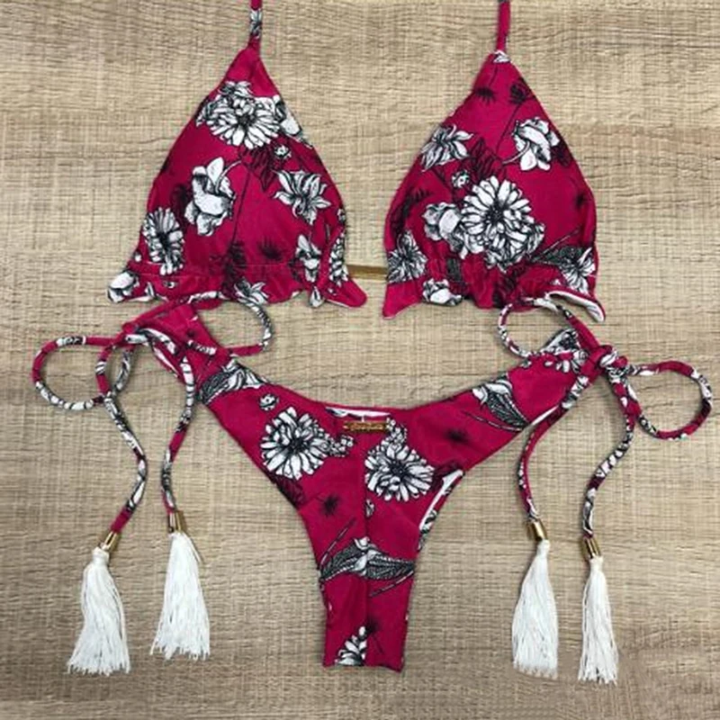 

High Waist Swimwear 2021 New Print Bikinis Women Swimsuit Vintage Retro Bathing Suit Halter Biquini Maillot De Bain Femme