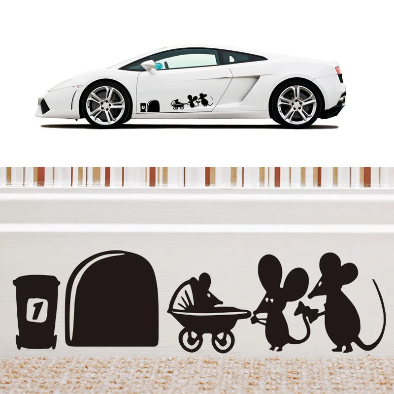 Новинка 2020 1 шт. мультяшный стиль ПВХ наклейка для мыши комнаты виниловая