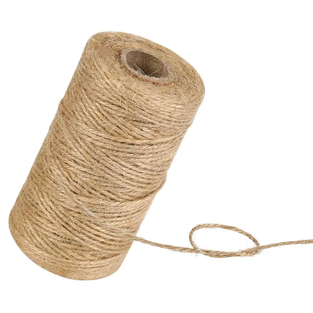 Натуральный джутовый шпагат лучший подарок для рукоделия Рождественская