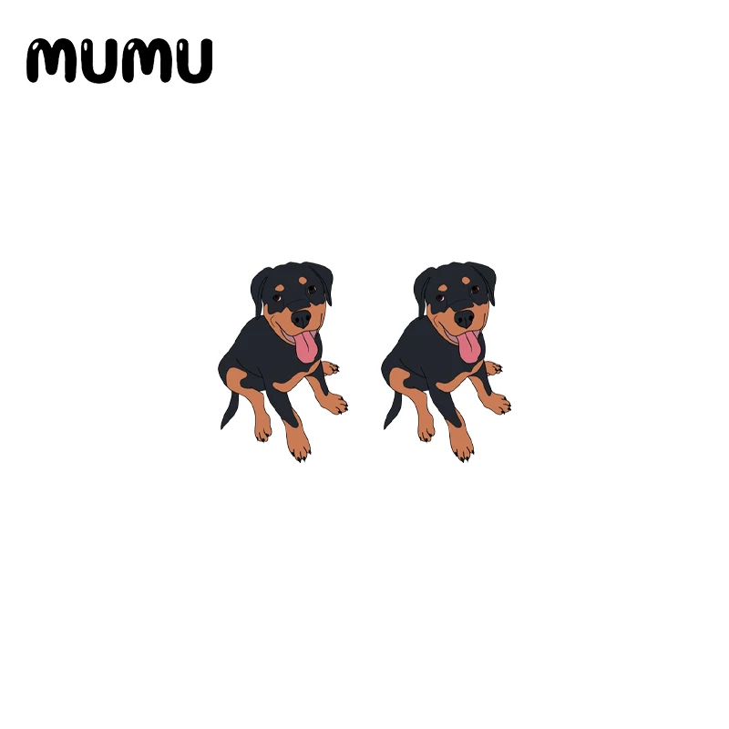 2021 Новый ротвейлера шпилька в виде собаки серьги милых животных эпоксидные