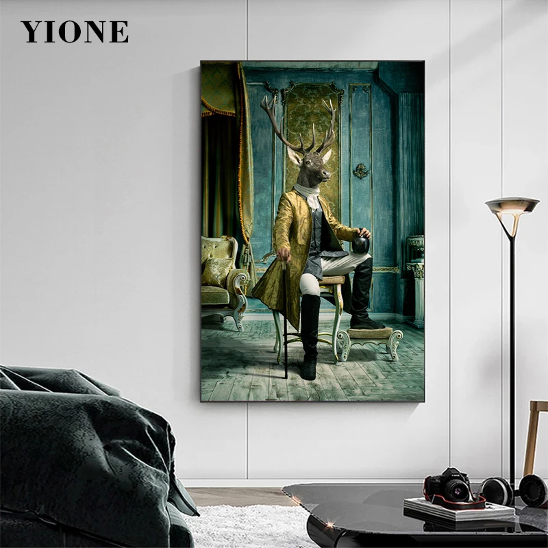 Настенная картина с изображением животных в европейском стиле | Дом и сад