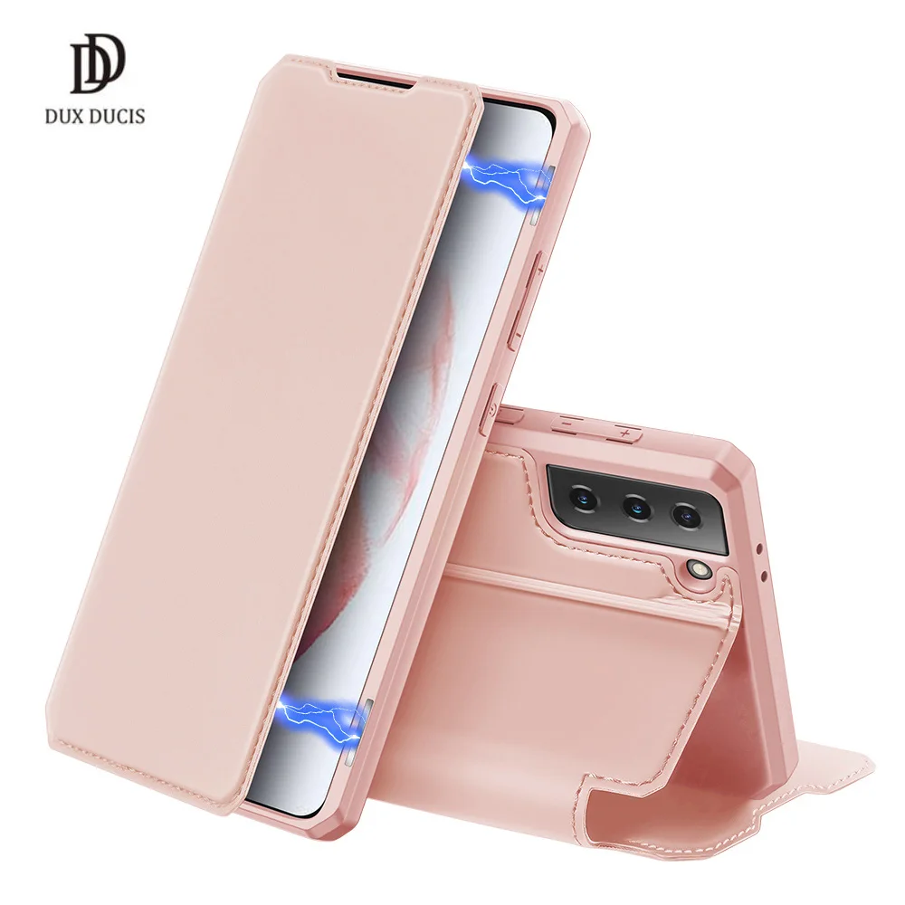 

For Samsung Galaxy S21 5G Case Flip Cover 360° Real Full Protection Skin X Series Luxury Leather Wallet Case Magnetic Closure