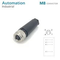 m8 connector 4pin female ip67%ef%bc%8cce rohs