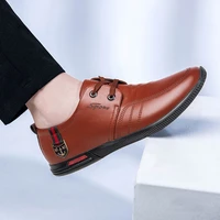2021 new business casual doug shoes british summer mens flat oxfords leather shoes low top pu lac up lightweight breathable