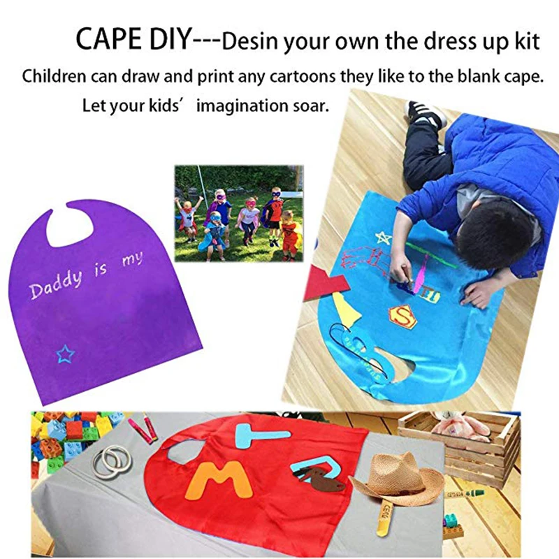 Аниме Косплей Костюм накидка с маской супергероя Двусторонняя детская на день