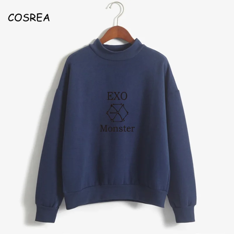 Kpop одежда экзотическая толстовка женская одежда EXO Harajuku повседневные толстовки с буквенным принтом пуловер толстовка с капюшоном