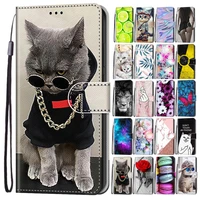 s 21 case for samsung galaxy s21 fe s20 ultra s10 plus flip wallet leather phone fundas cute 3d painted card slots cover coque